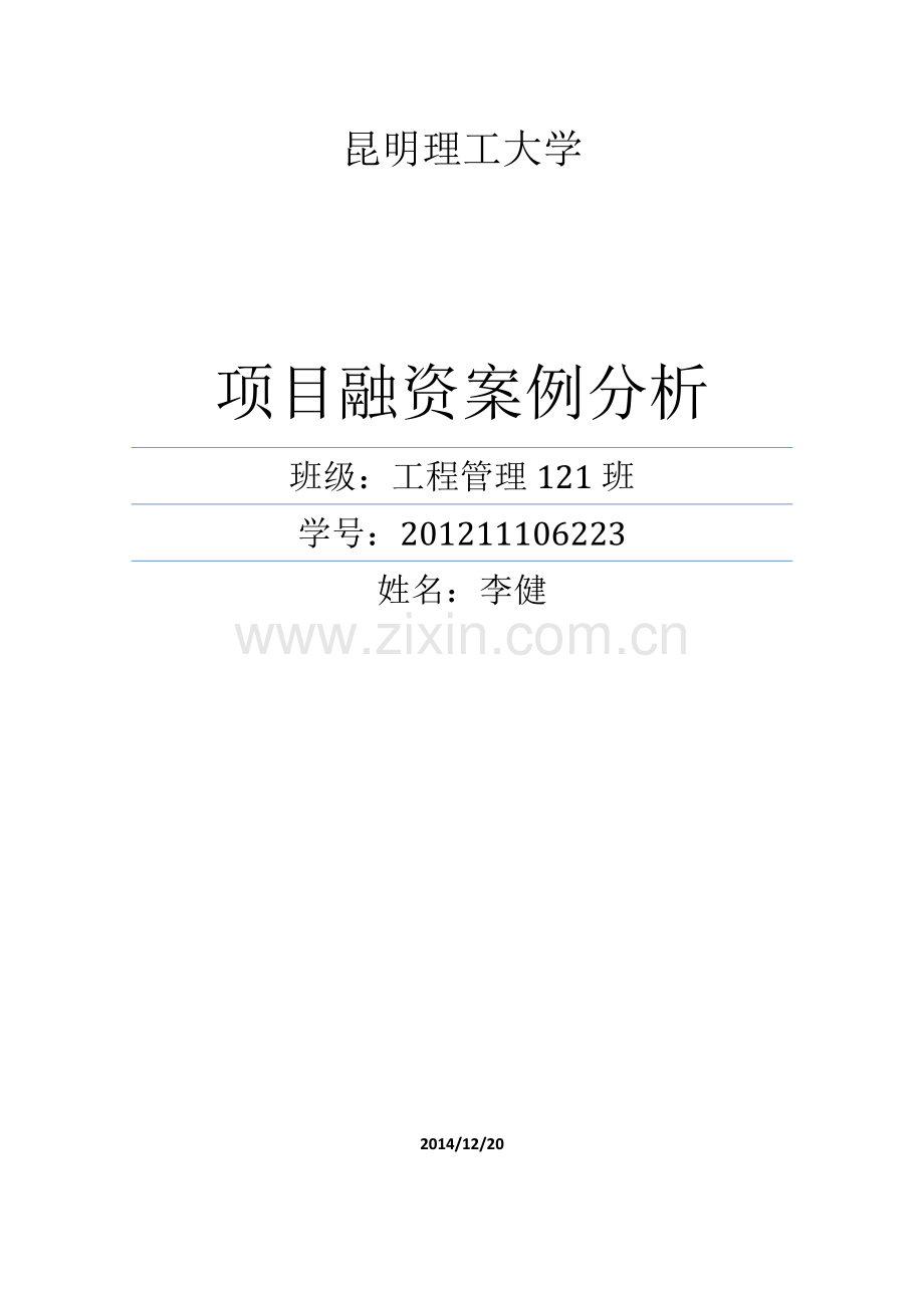 项目融资案例分析.docx_第1页