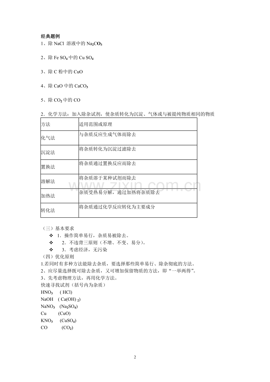 物质的提纯和除杂.doc_第2页
