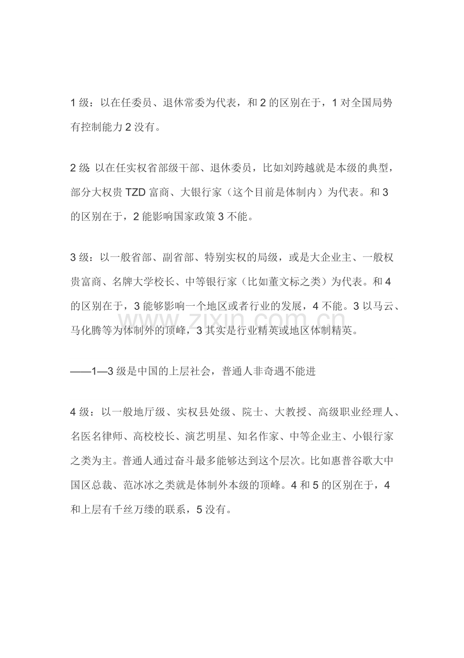 当前中国社会等级划分.docx_第1页