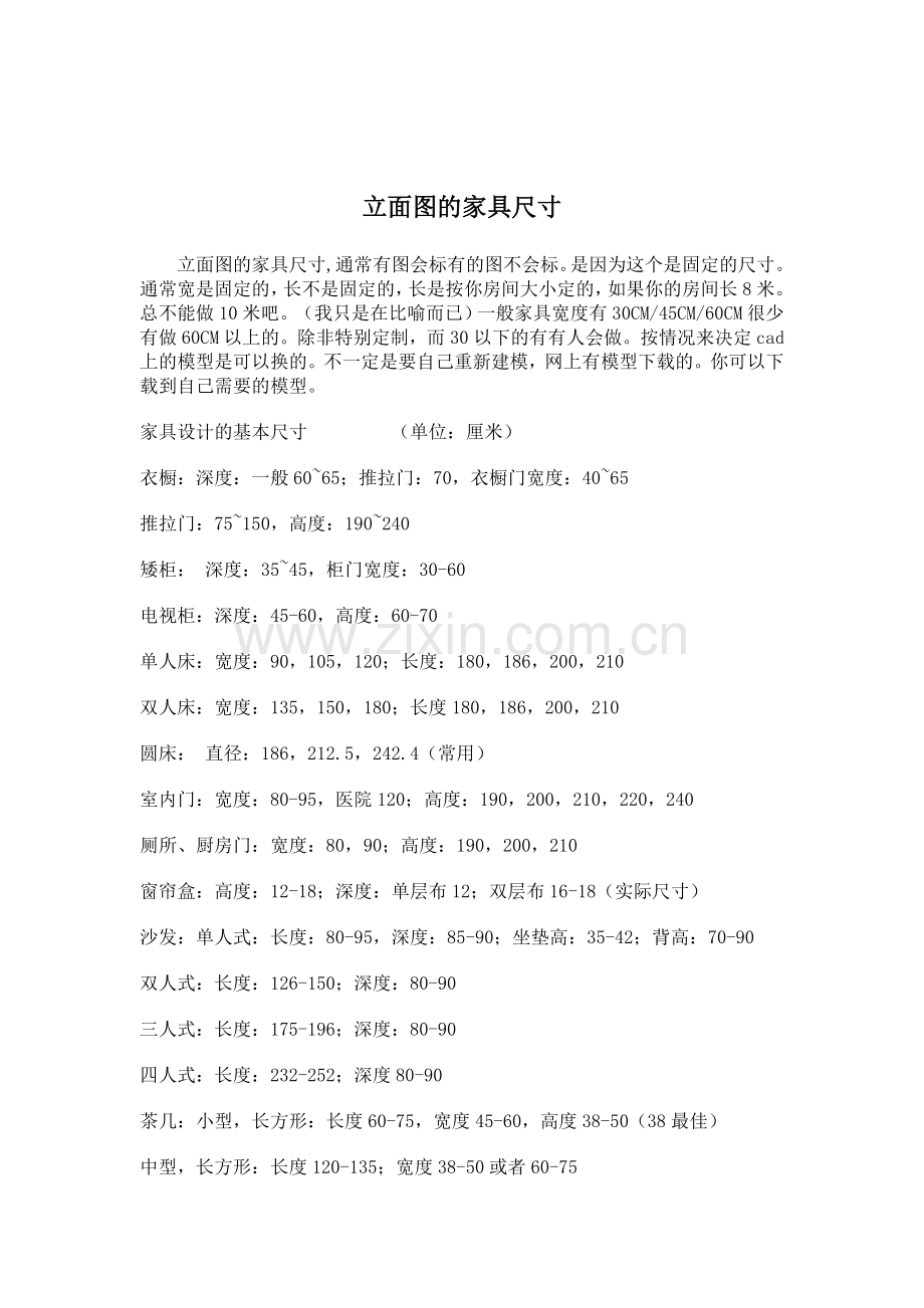 立面图的家具尺寸2010.doc_第1页