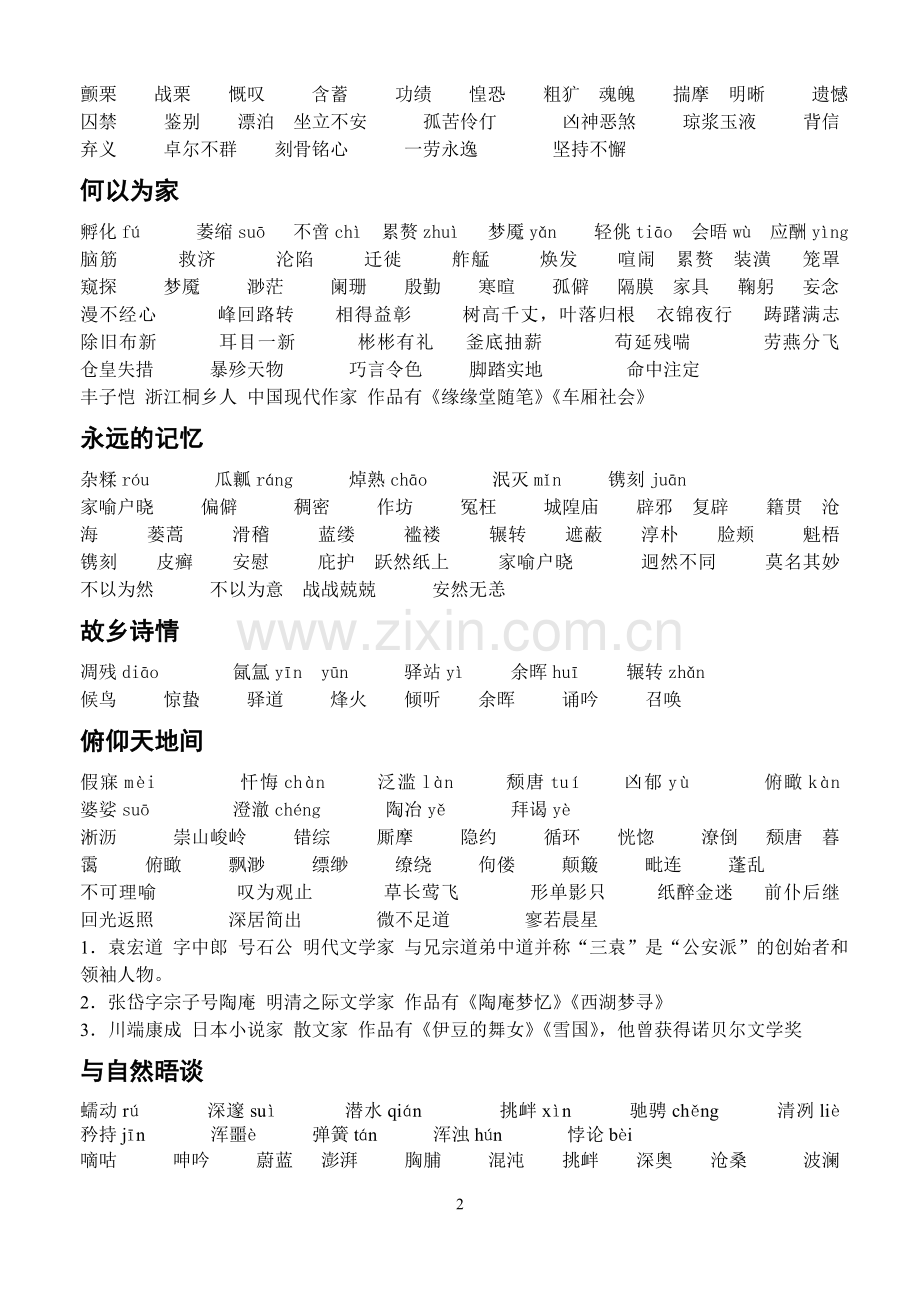 苏教版高中语文必修一二读本知识整理.doc_第2页