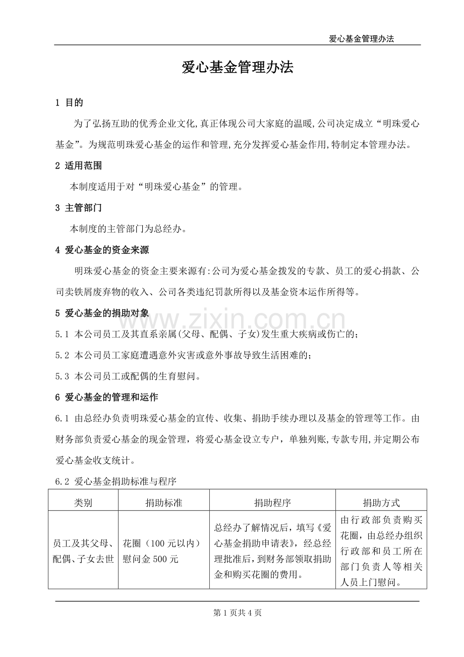 企业爱心基金管理办法.doc_第1页