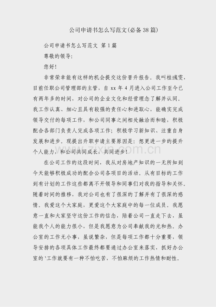 公司申请书怎么写范文(必备38篇).pdf_第1页