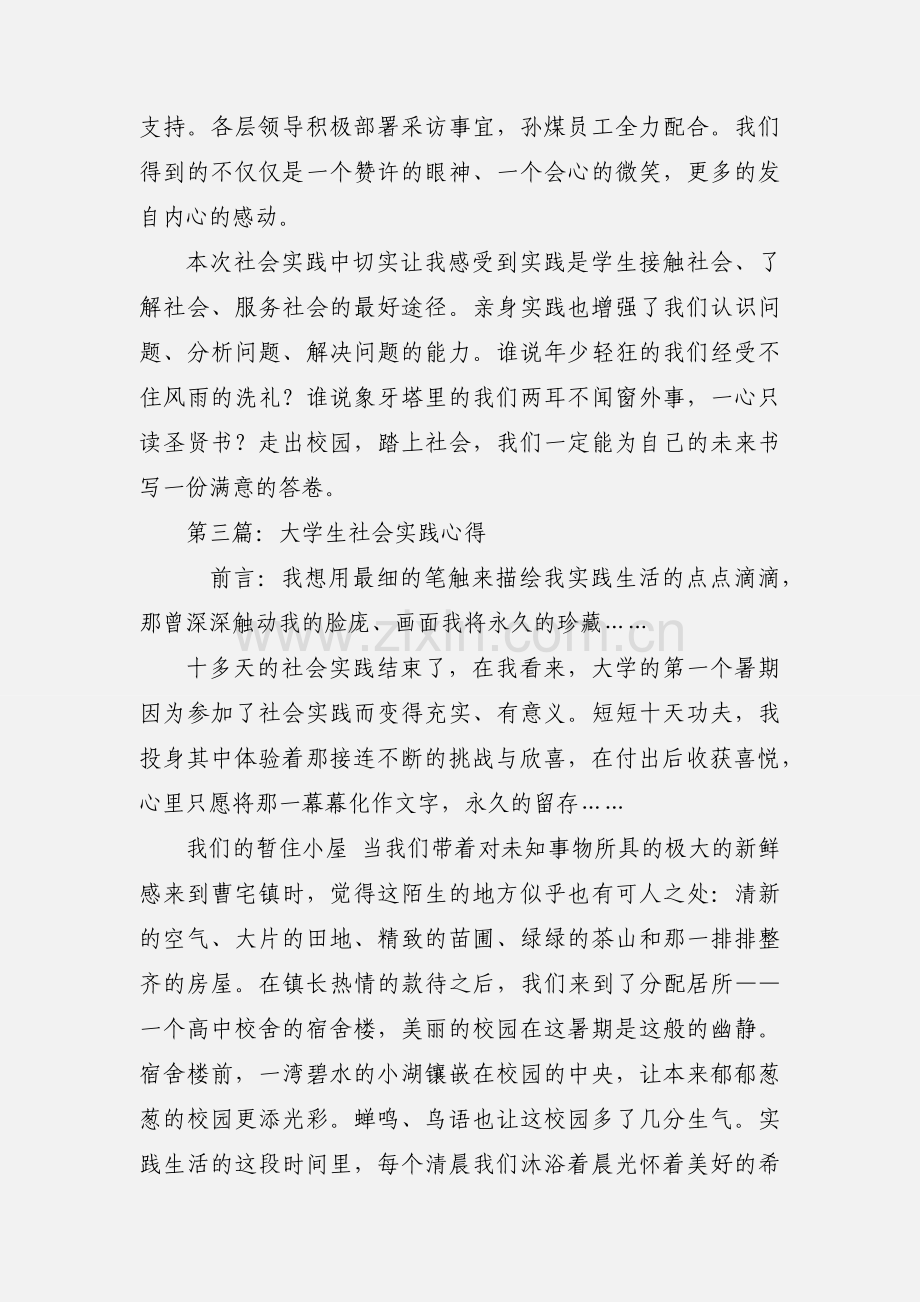大学生社会实践心得(多篇).docx_第2页