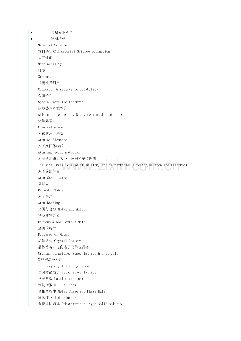 金属专业英语.doc_第1页