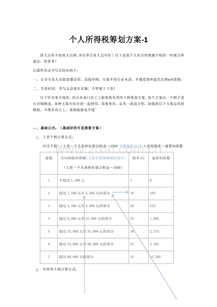 个税筹划方案.docx_第1页