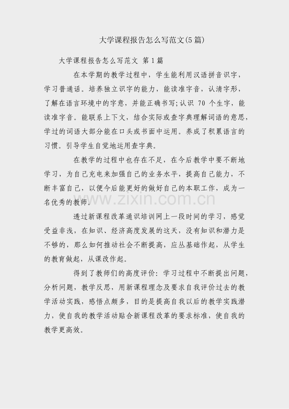 大学课程报告怎么写范文(5篇).pdf_第1页