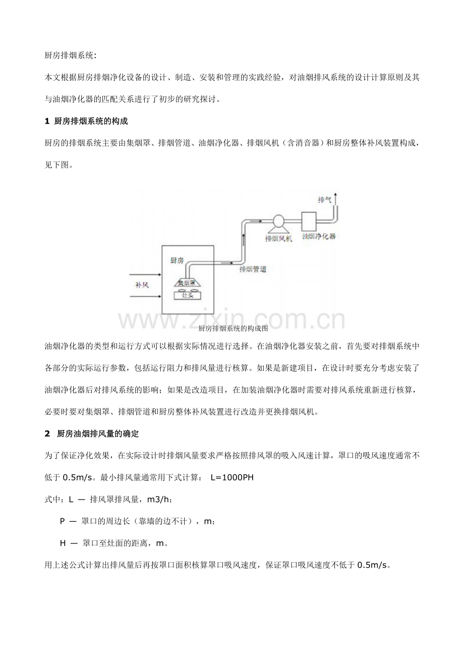 厨房排烟系统设计.doc_第1页