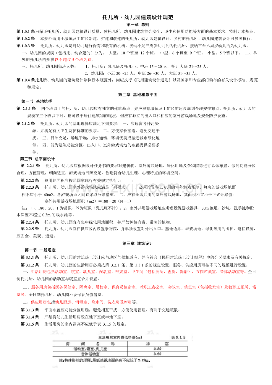 2016托儿所、幼儿园建筑设计规范.docx_第1页