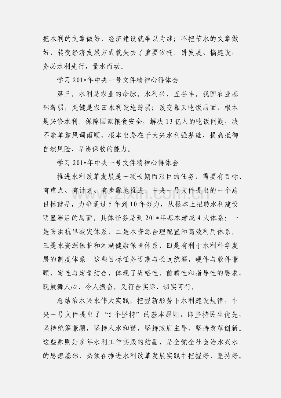 学习中央一号文件精神心得体会(多篇).docx_第2页
