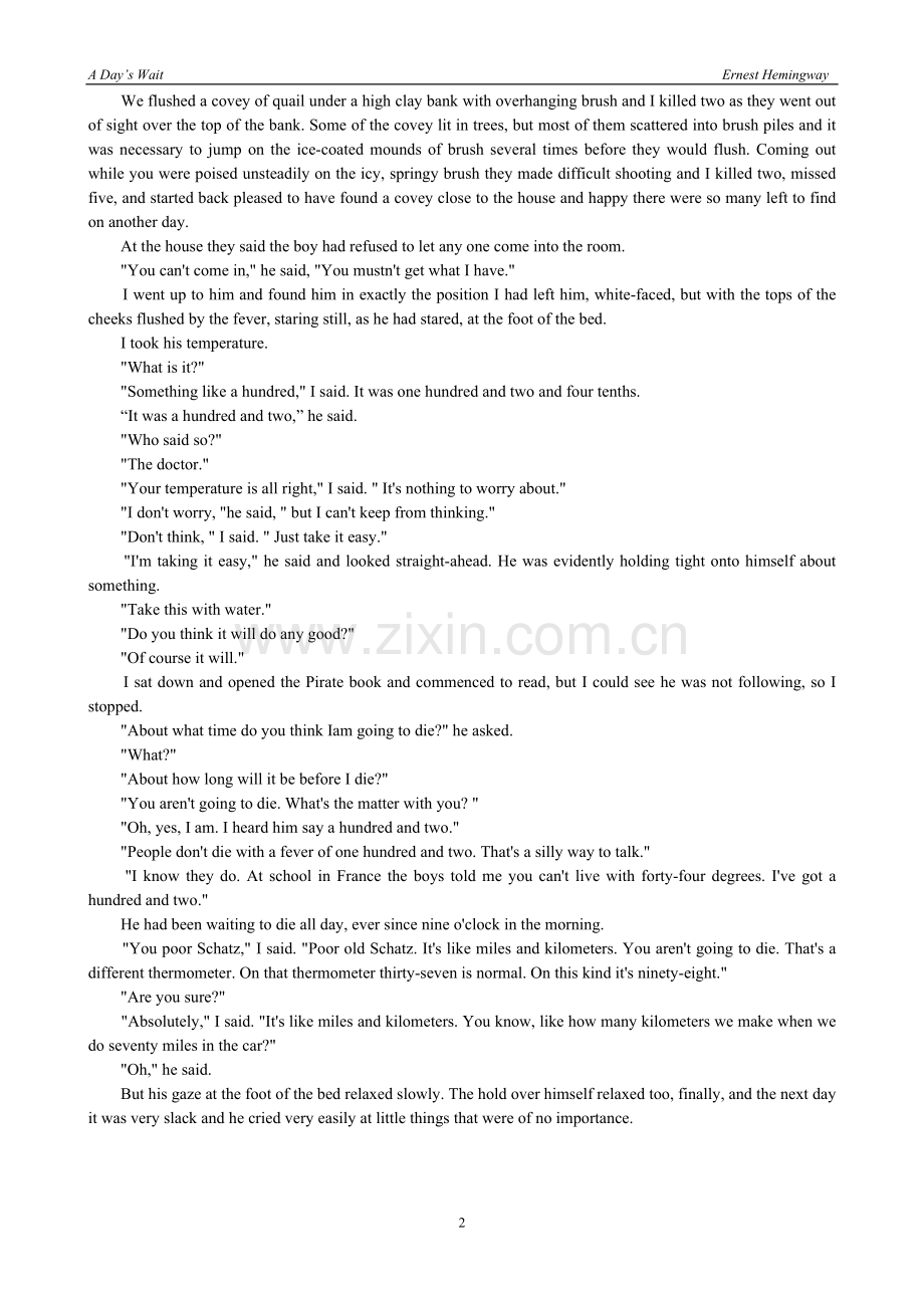 A-Day's-Wait-by-Hemingway.docx_第2页