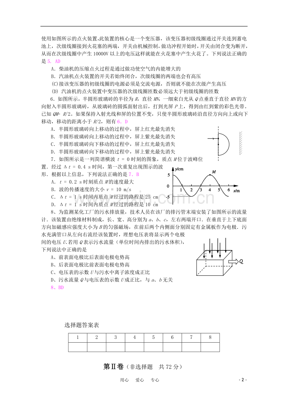 甘肃省高三物理综合检测题(七)-旧人教版.doc_第2页