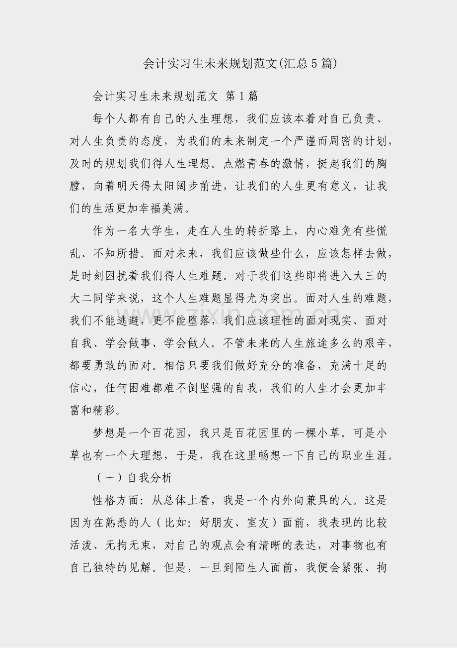 会计实习生未来规划范文(汇总5篇).pdf_第1页