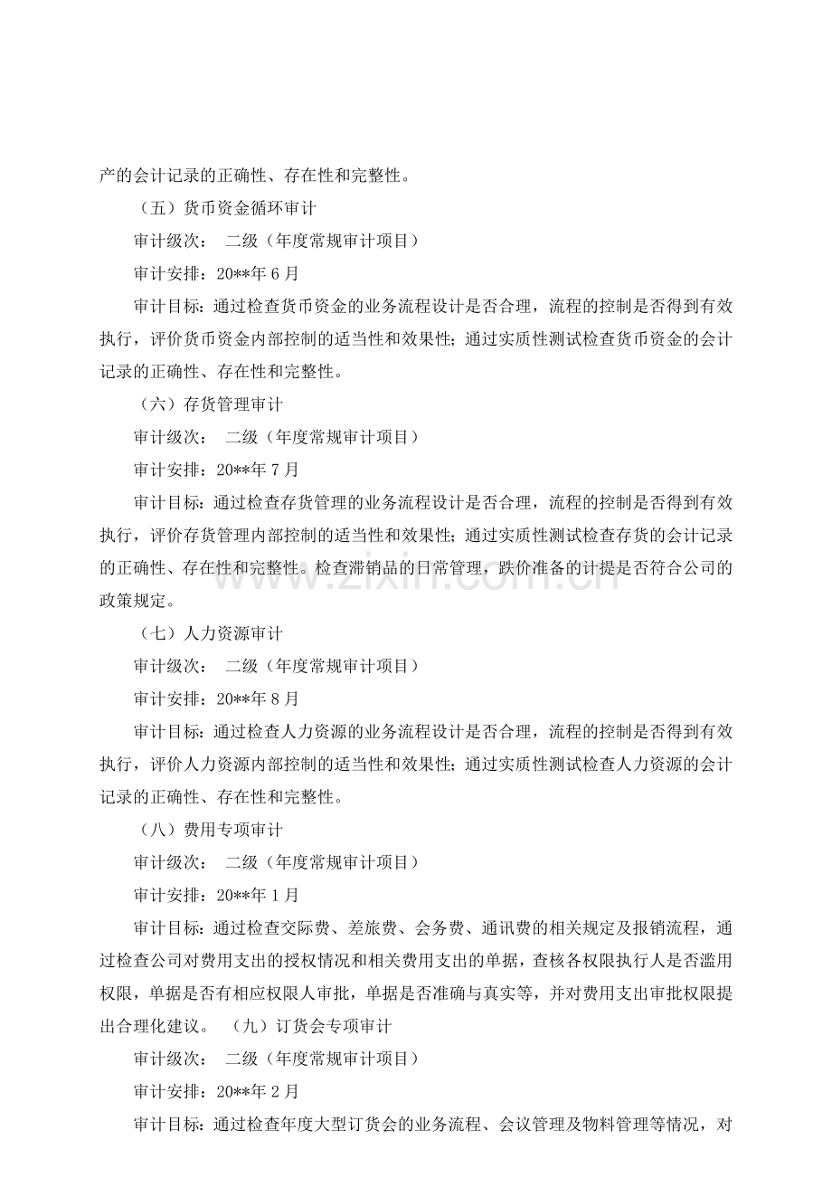 公司年度内部审计详细计划模版.docx_第2页