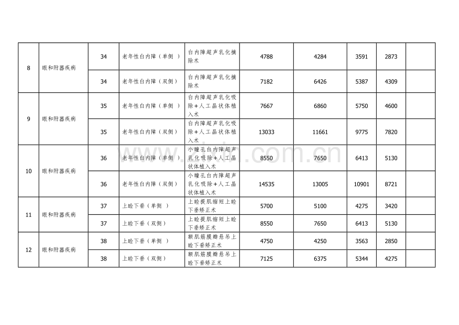 玉林按病种收费具体病种及收付费标准表.doc_第2页