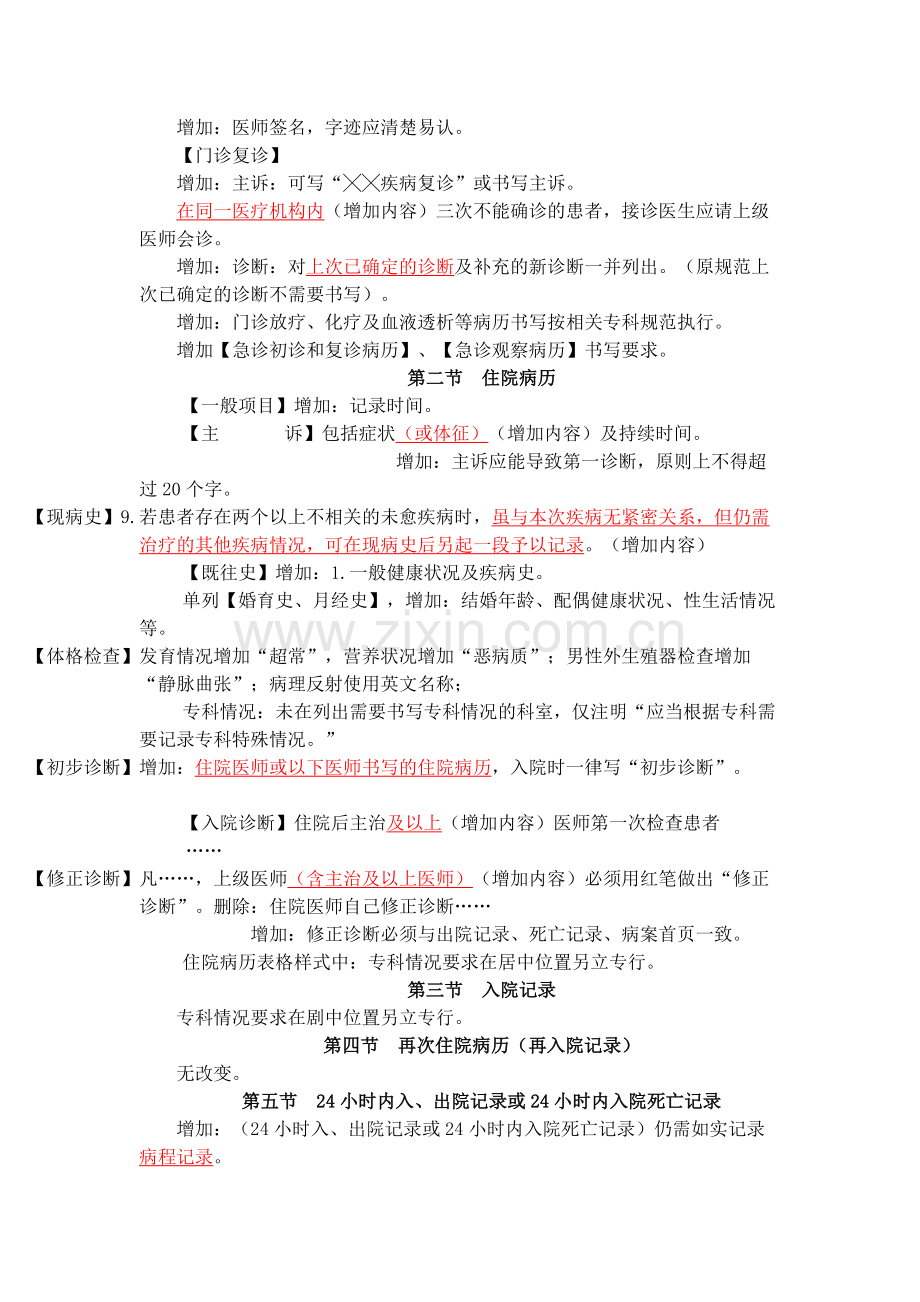 新旧版病历书写规范不同之处(2015版).docx_第2页