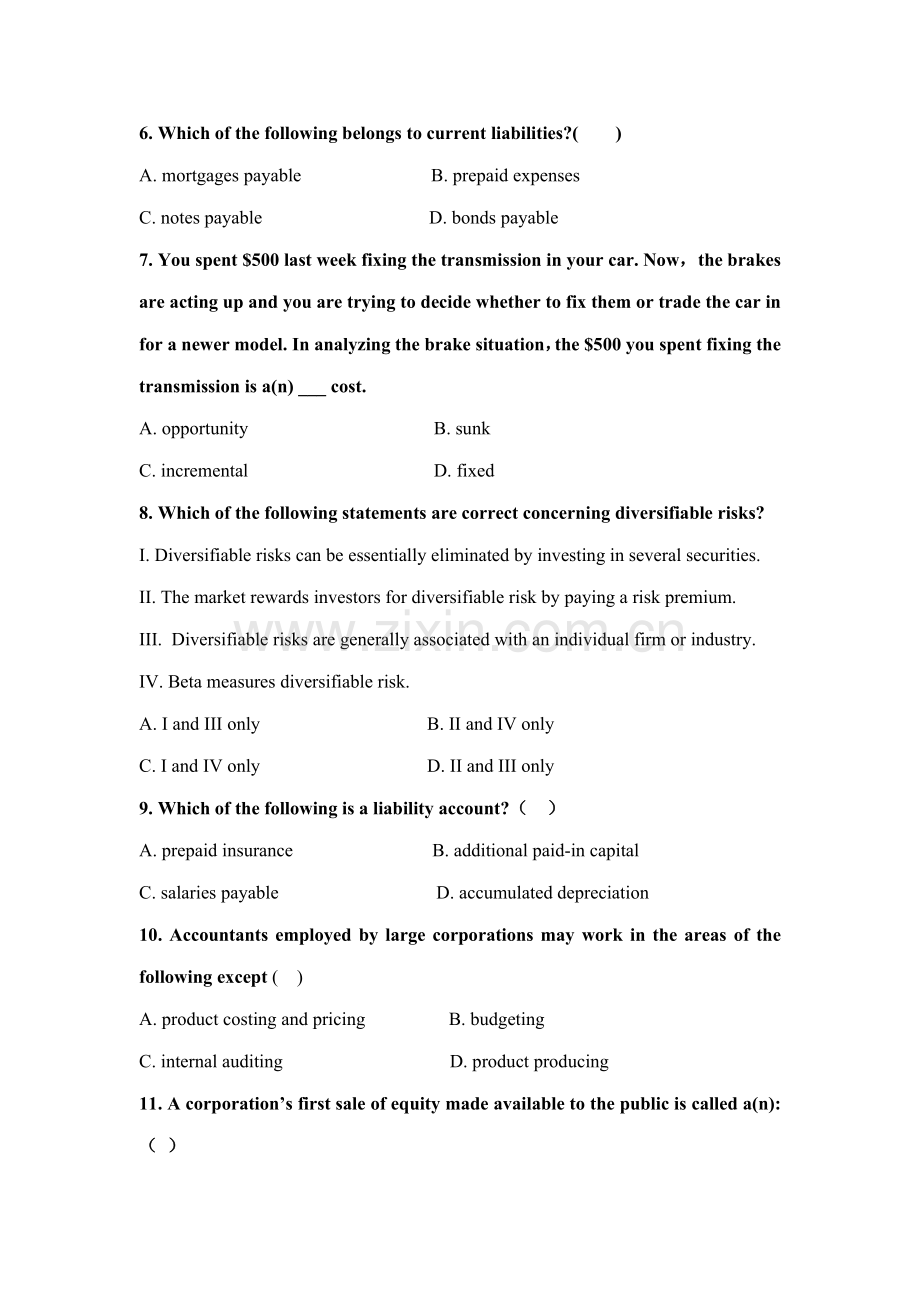 2021年财务管理英文笔试题.doc_第2页