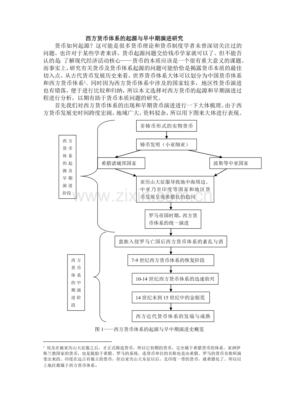 西方货币体系的起源与早中期演进研究.doc_第1页
