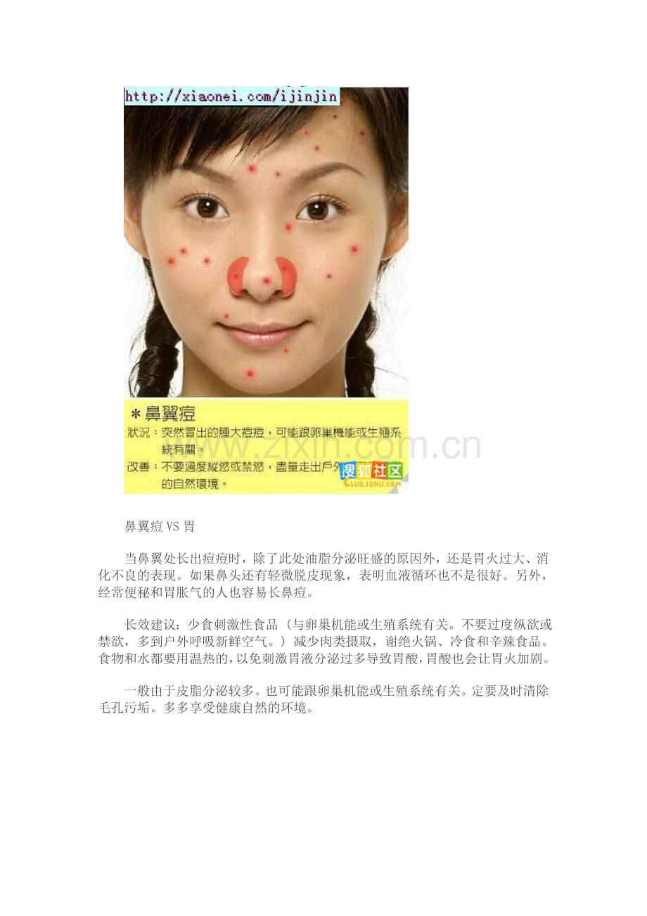 痘痘的面部反射区与对应身体的部位.doc_第2页