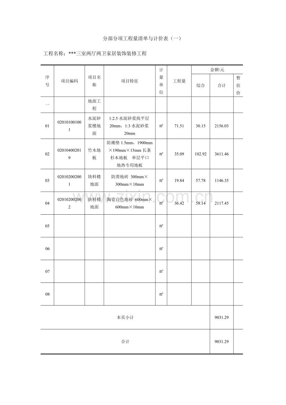 预算表格.doc_第1页
