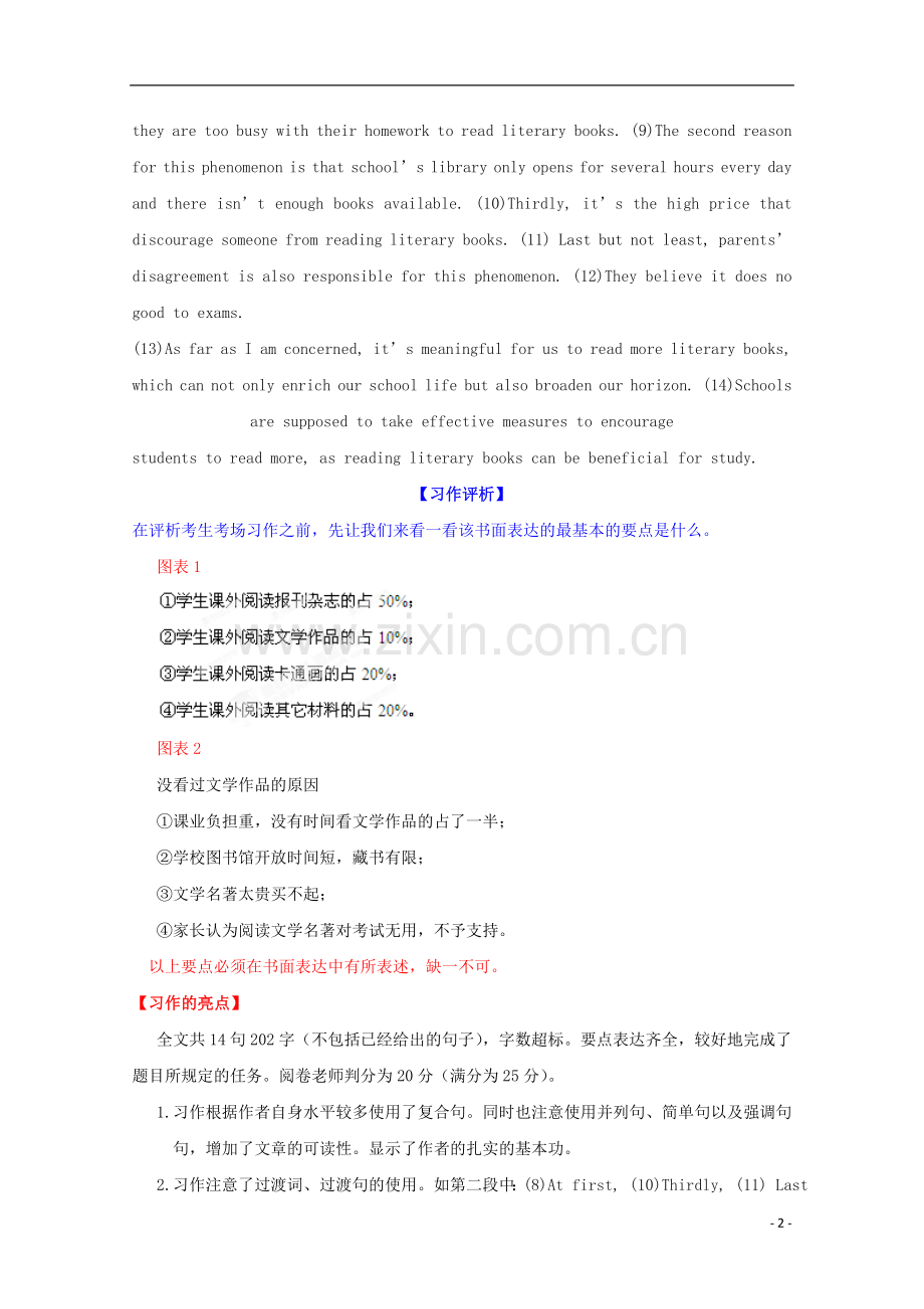 高考英语书面表达专题指导、练讲及习作评析(第三部分)考场习作评析(二).doc_第2页