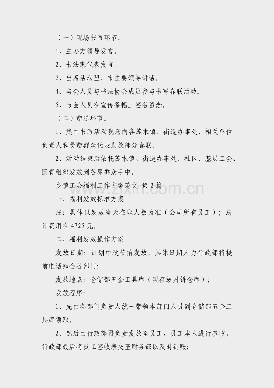 乡镇工会福利工作方案范文(热门8篇).pdf_第2页