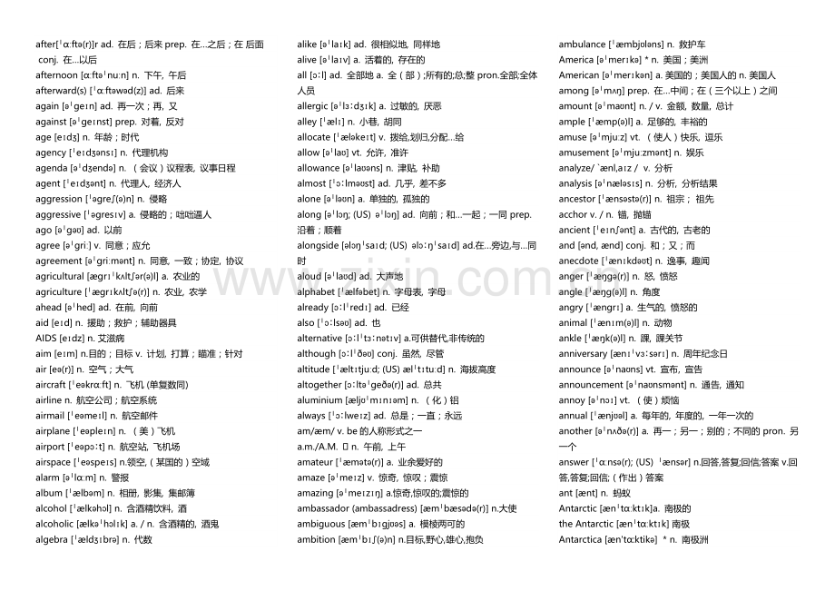 高考3500词汇表(带音标).docx_第2页