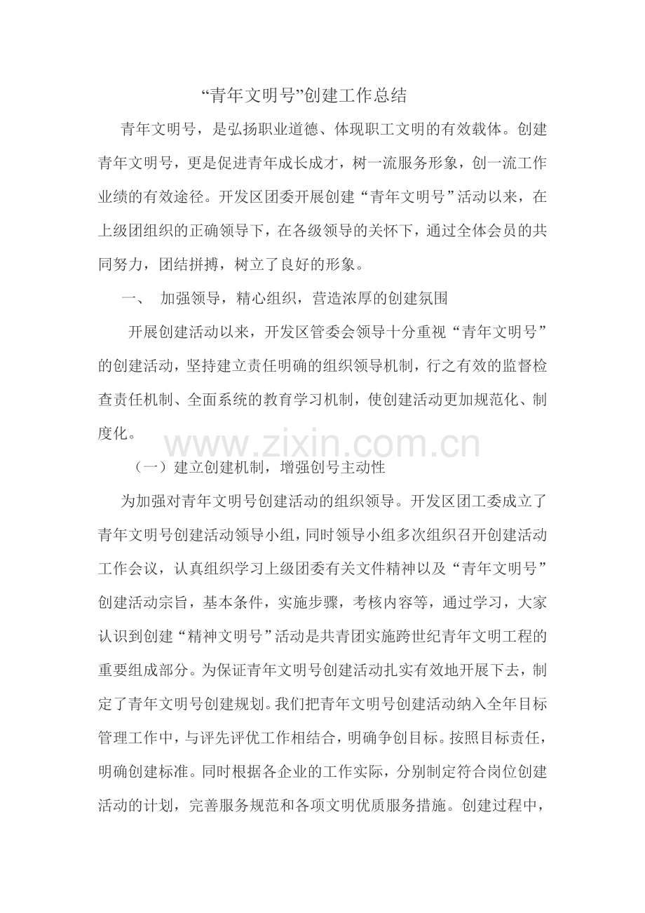 青年文明号创建活动总结.doc_第1页