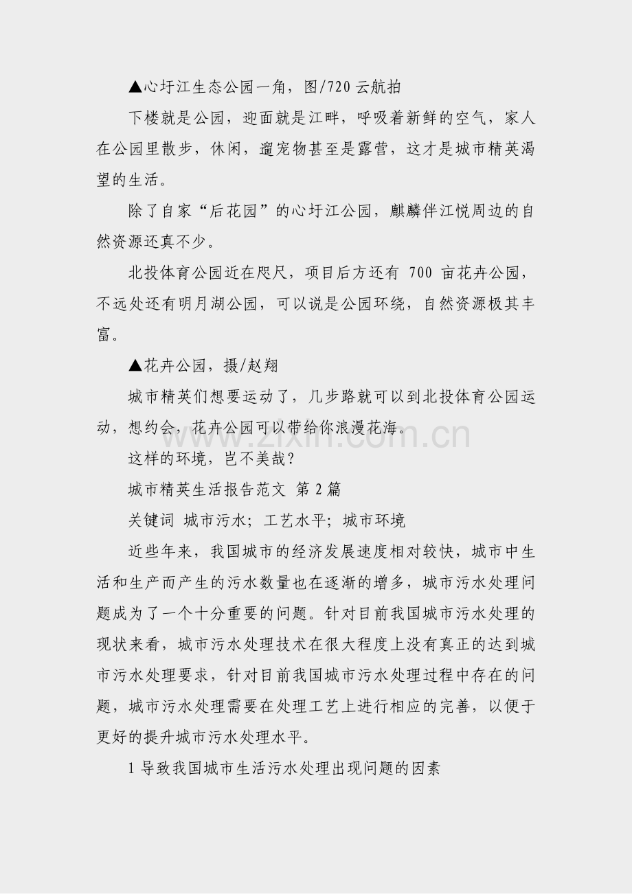 城市精英生活报告范文(8篇).pdf_第2页