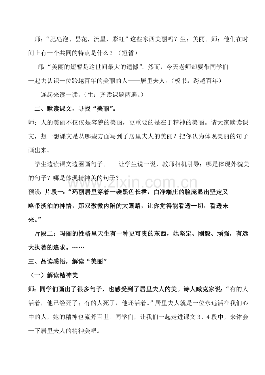 获奖跨越百年的美丽教学设计.doc_第2页