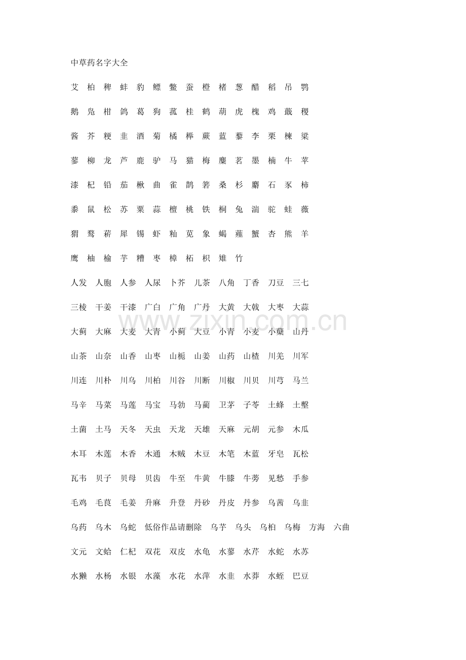 中草药名字大全.doc_第1页