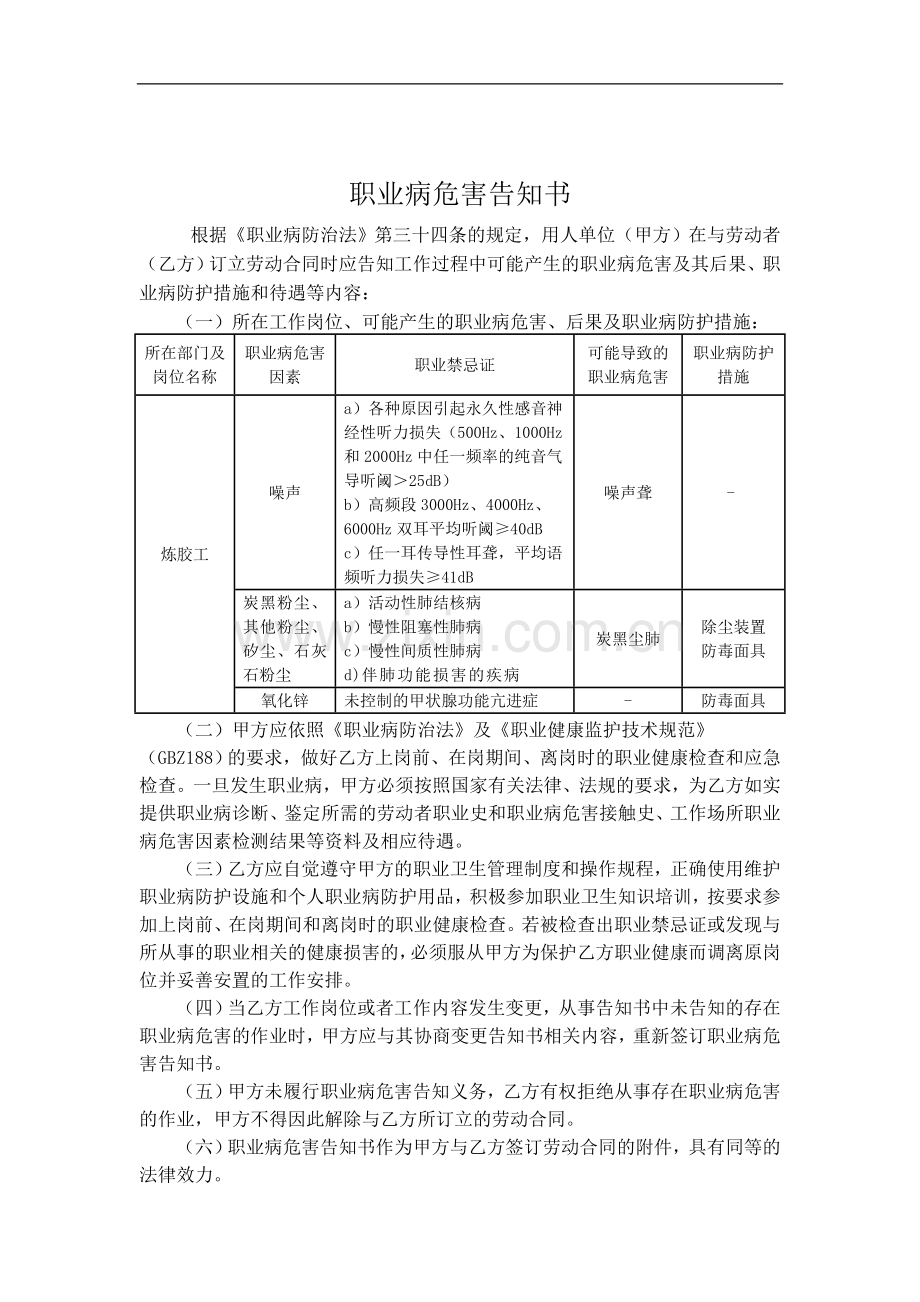 输送带公司职业卫生职业危害告知合同书.doc_第2页