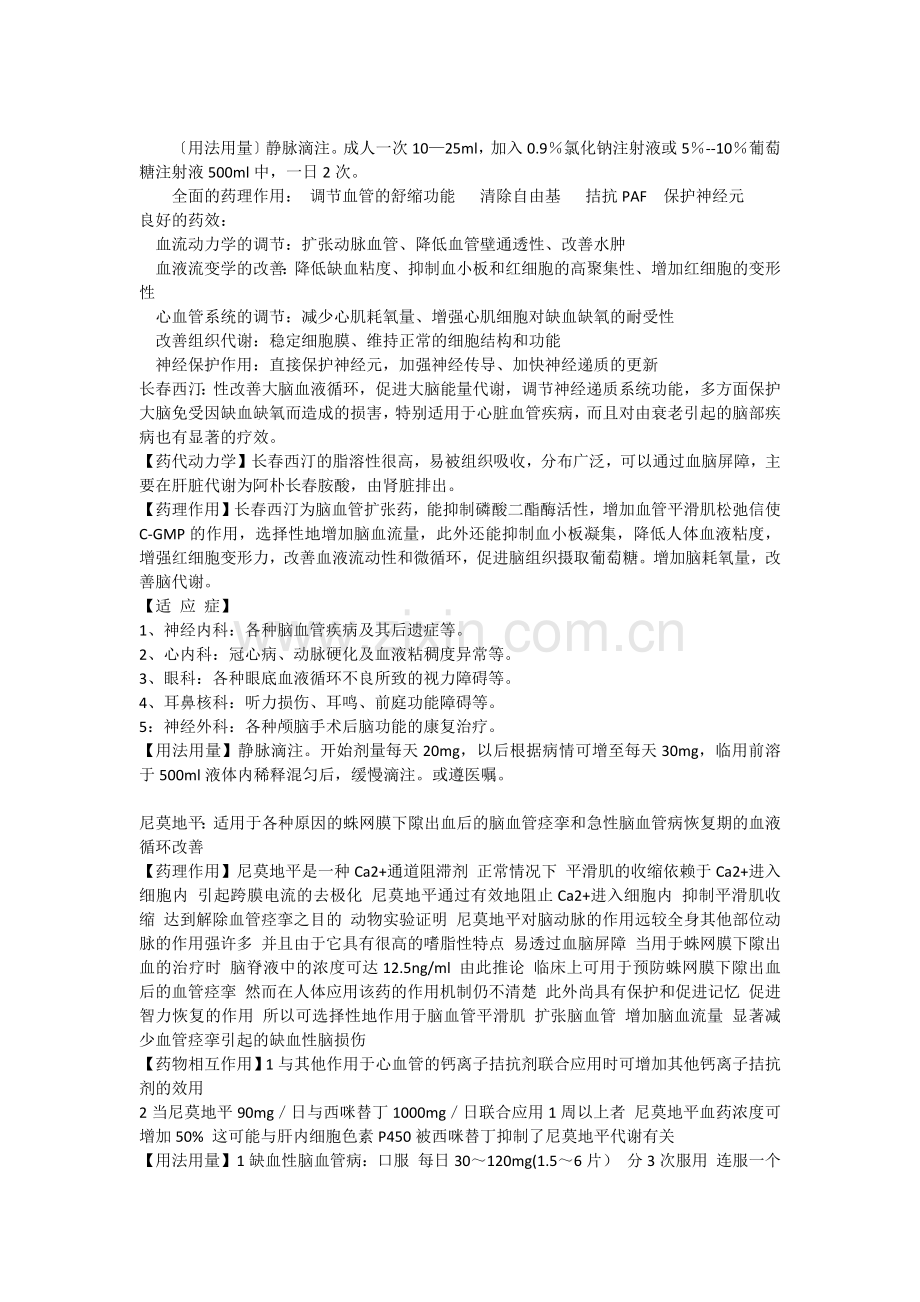 神经内科用药总结.docx_第2页