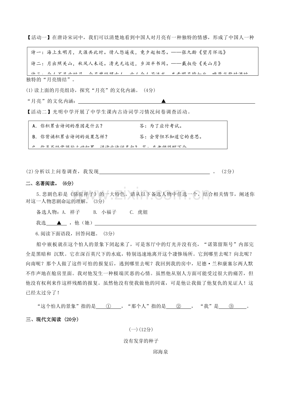 七下语文期中(试题卷)已修改.docx_第2页