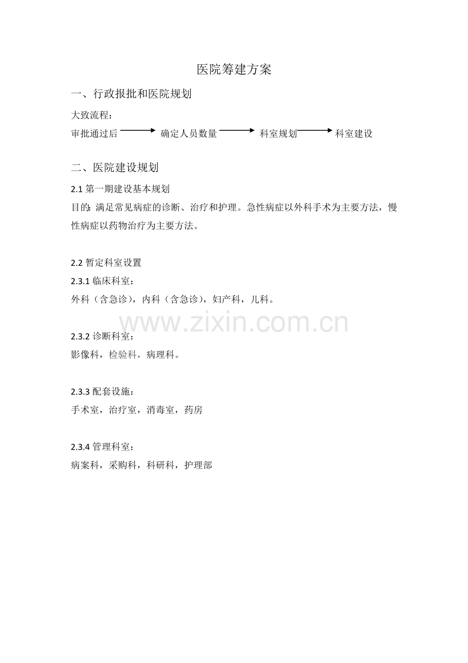 医院建设的一般流程(修改版)(1).docx_第1页