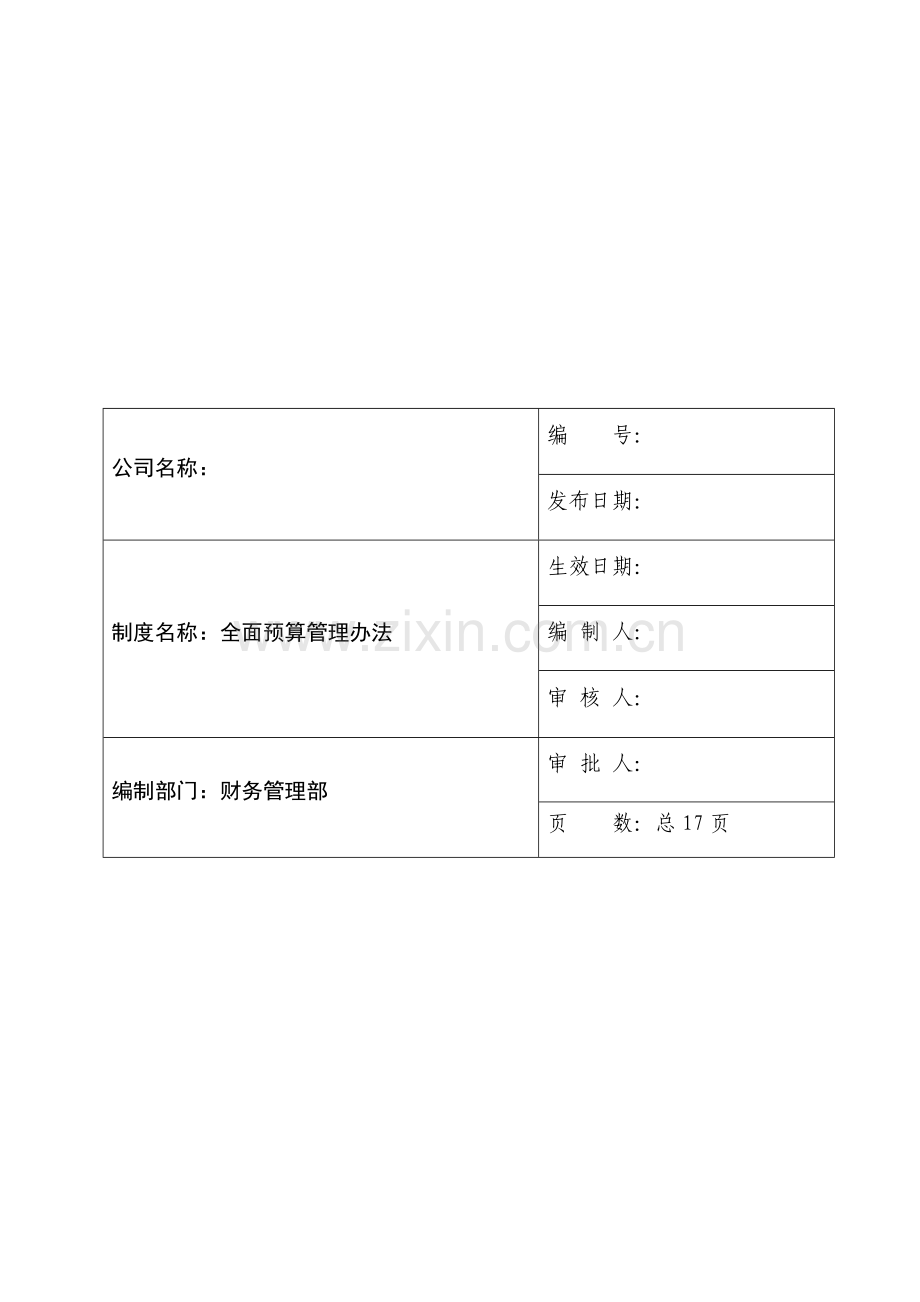 集团公司全面预算管理办法(试行1).doc_第1页