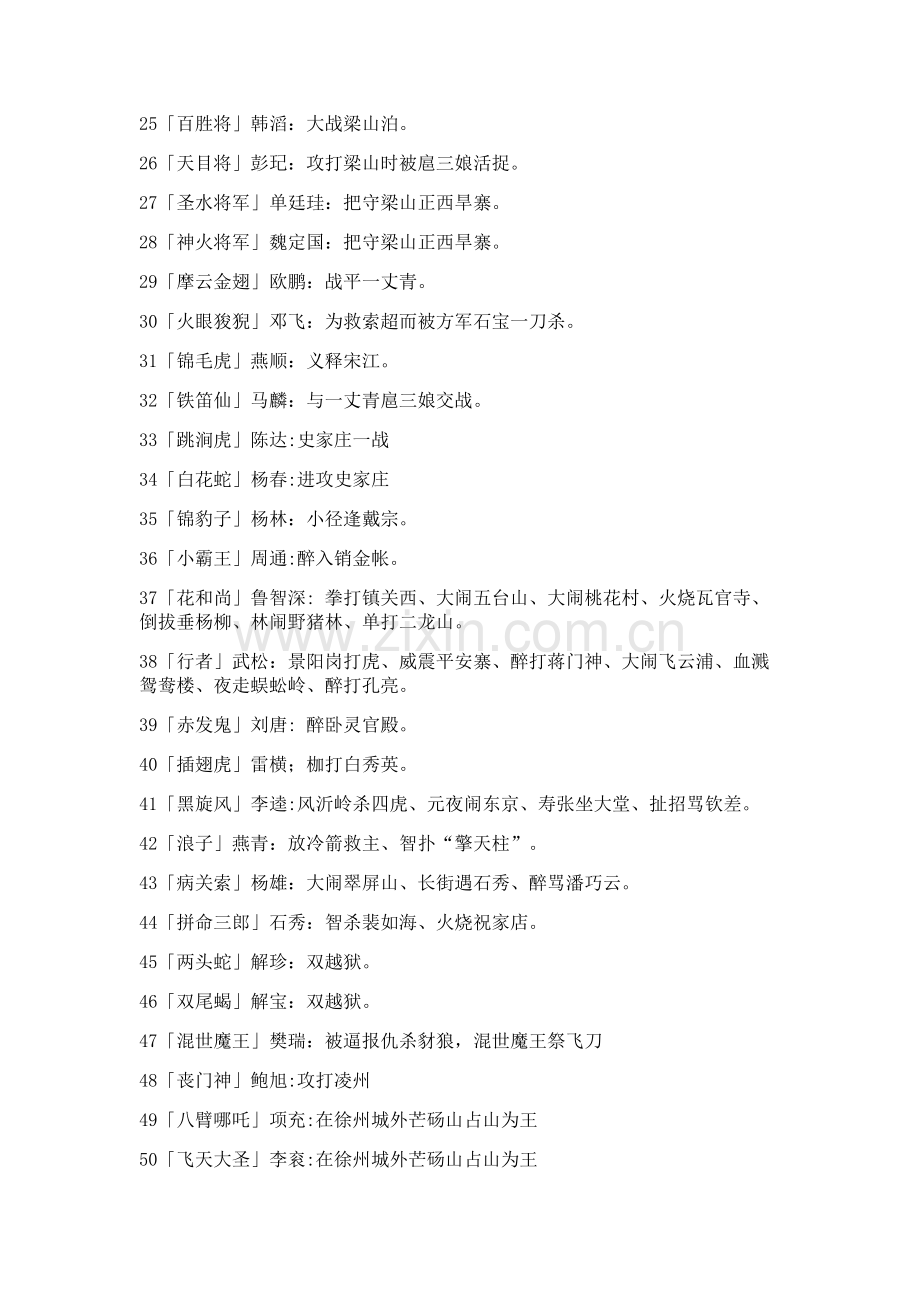 水浒传108位好汉的绰号及其事迹回目简介.docx_第2页