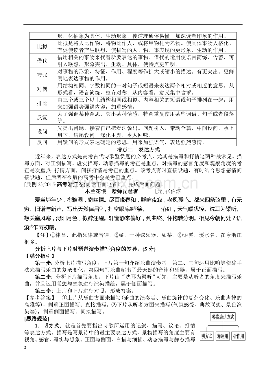 古诗歌鉴赏之表达技巧导学案1.doc_第2页