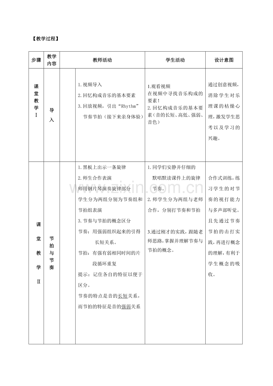 乐理课《节奏节拍》教学设计.doc_第2页