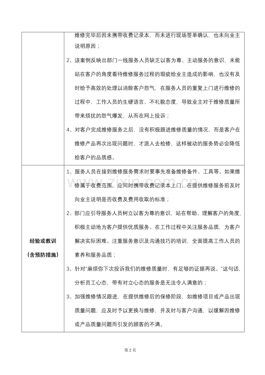 万科物业经典案例分析题库(客服类20例).doc_第2页
