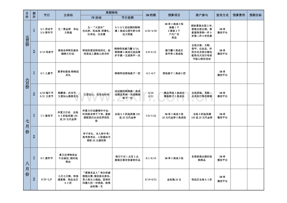 商场2015全年促销活动计划表.doc_第2页