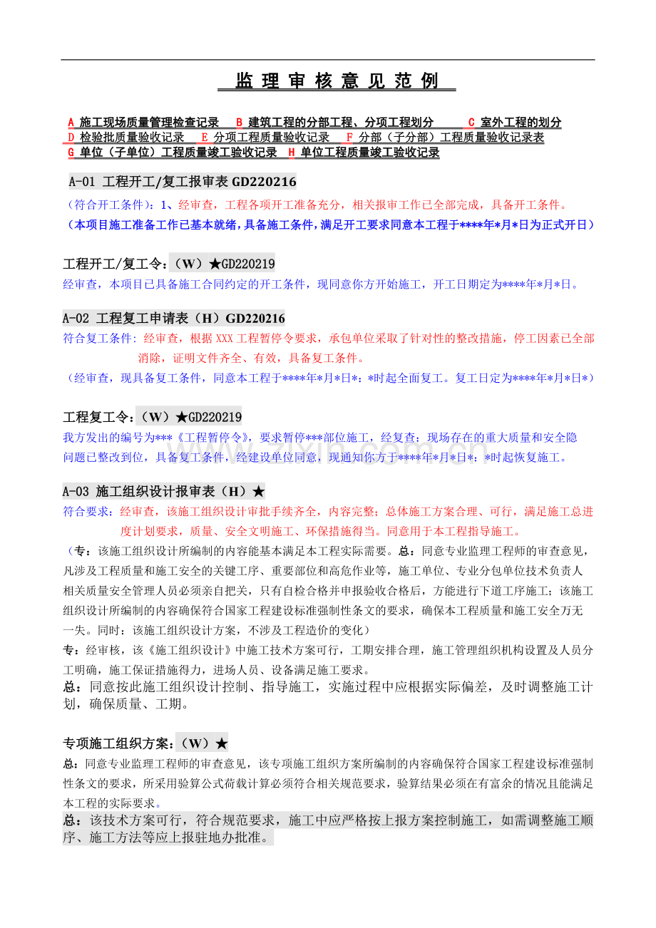 监理审核意见范例-(1).doc_第1页