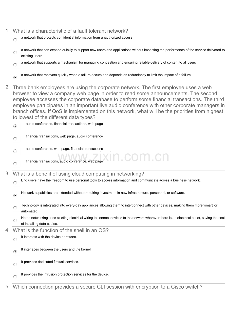 CCNA第一学期Final-exam考试英文版答案(R&S-5.0)A.docx_第1页