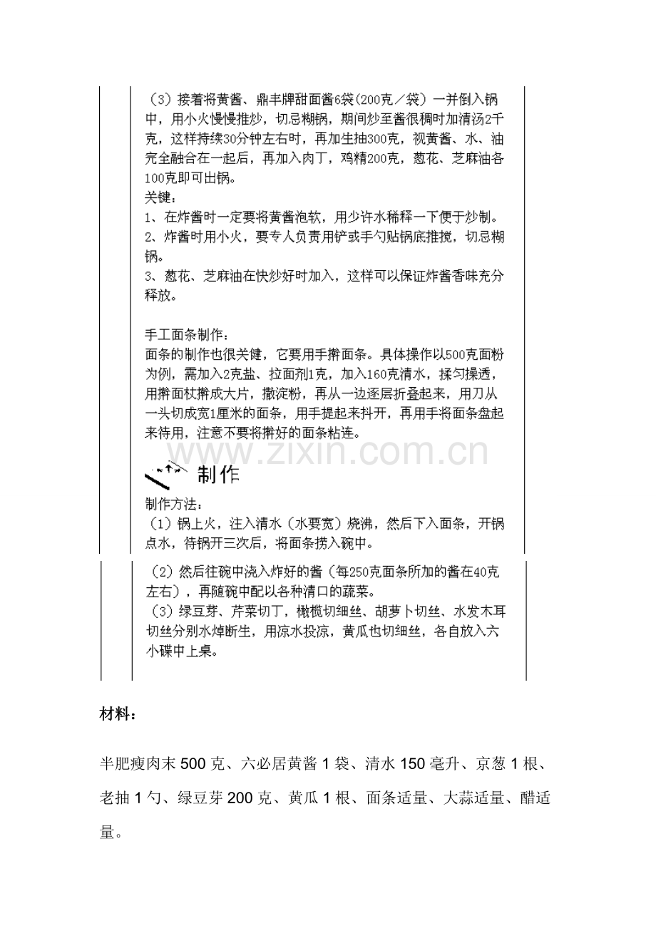 正宗北京炸酱面(附炸酱配方、手工面制作).doc_第2页
