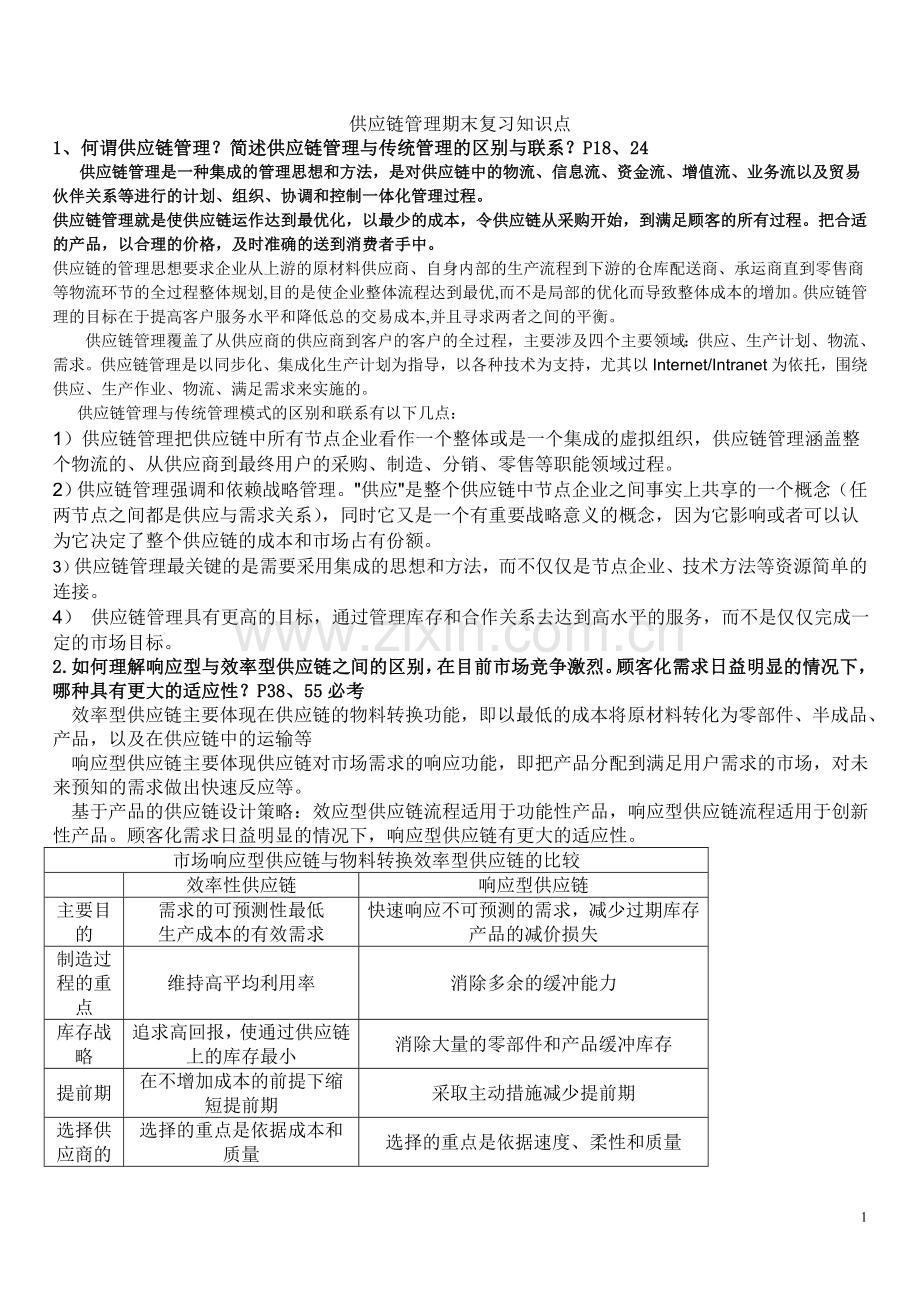 供应链管理期末考试重点.doc_第1页