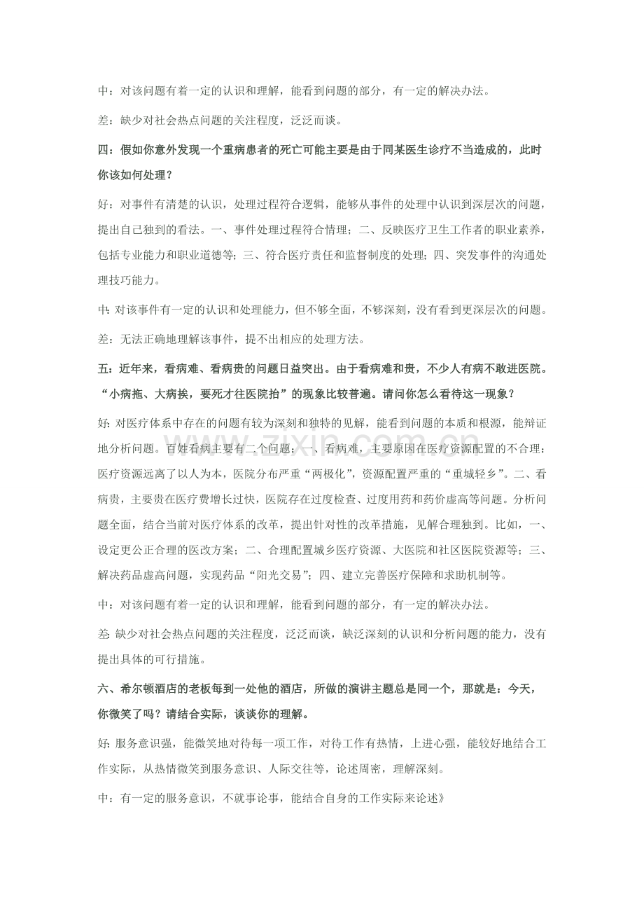历年秦皇岛医疗系统事业单位招聘面试真题题型解析.doc_第2页