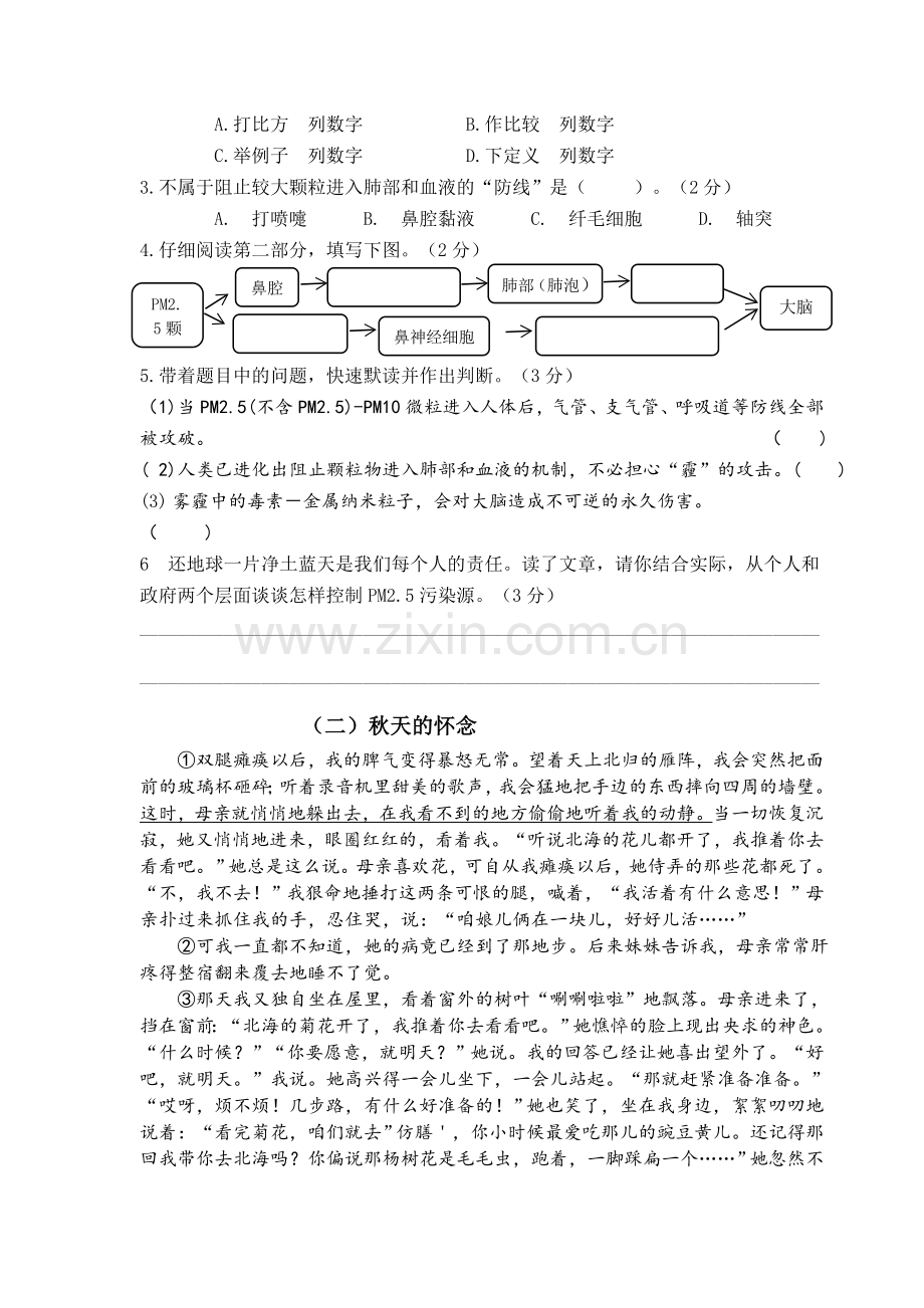 六年级周末阅读练习公开课教案教学设计课件案例试卷.doc_第2页