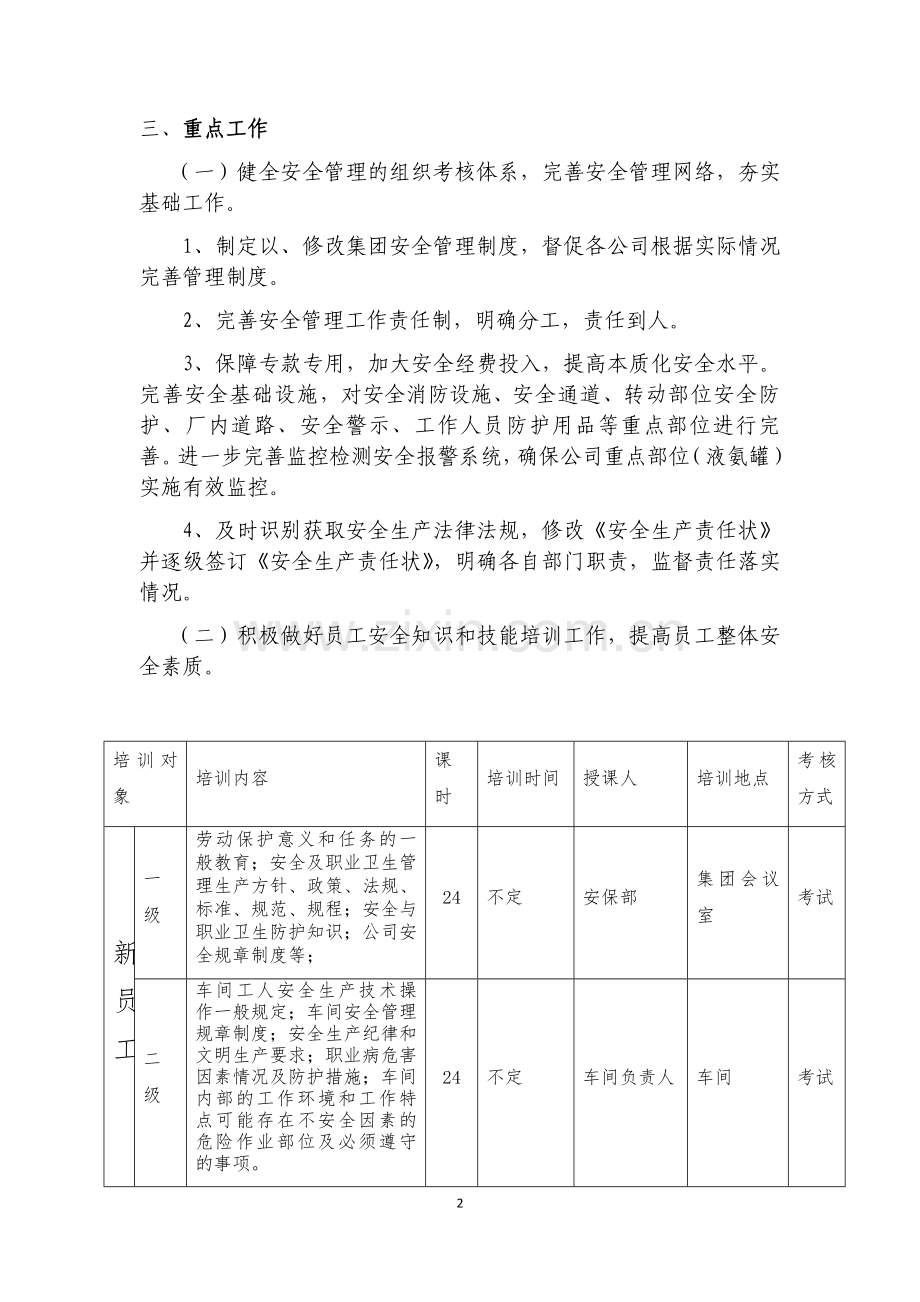 2018年公司安全生产工作计划.docx_第2页