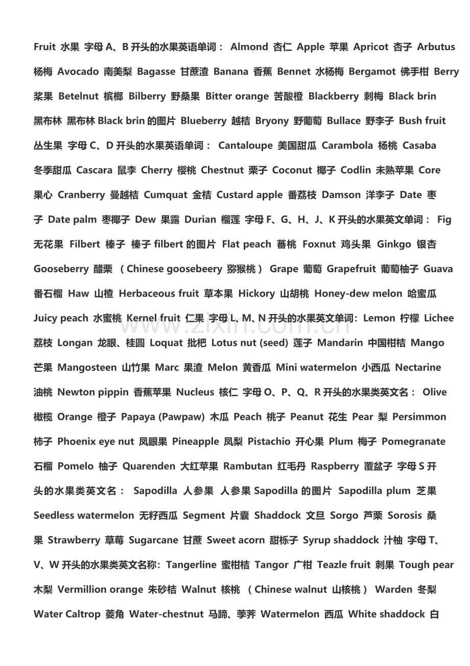 水果(单词).doc_第1页