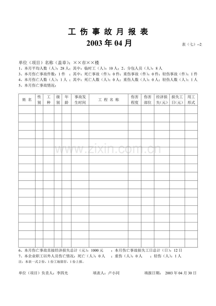 建筑安全内业资料全套word表格.doc_第2页